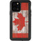 Canadian Flag Dark Wood iPhone 12 Pro Waterproof Case
